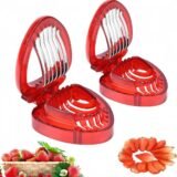 Strawberry Slicer Stainless Steel Sharp Blade Cutter Small Tool for Decorating Dessert Cups Cake Racks Homemade Bread Decoration