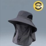 Summer Sun Hats UV Protection Outdoor Hunting Fishing Cap for Men Women Hiking Camping Visor Bucket Hat Neck Flap Fisherman Hat