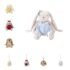 10Pcs Cartoon Animal Little Rabbit Plush Toy Keyring Stuffed White Rabbit Plush Keychain Soft 18cm