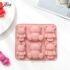 1pc 6-cavity bear, rabbit shaped silicone mold, perfect for cakes, desserts, jellies, cookies, baking pans, etc