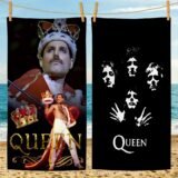 The Famous Band Queen Band Freddie Mercury Beach Towel For Kids Personalized Bath Towel Pool Vacation Gift Picnic Towel Gift