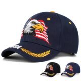 Unisex USA Eagle Embroidery Baseball Caps Outdoor Adjustable Spring and Autumn Casual Sunscreen Hat