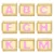 Vintage Y2K Pink 26 English Letters Gold Color Italian Charm Links Fit 9MM Bracelet Stainless Steel Making DIY Birthday Gift