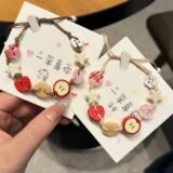 Vintage Star Ceramic Braided Rope Bracelets For Women Girls Sweet Bohemian Style Adjustable Bangles Jewelry Accessories Gifts