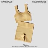 WAREBALL 2PCS Women Yoga Set Gym Set Sexy Bra Seamless Sports Shorts Workout Running Clothing Gym Wear Athletic Sport Suit