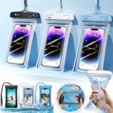 Waterproof Phone Bag Transparent Sealed Case with Lanyard for 72 Inch Devices Touch Screen Access Swimming Camping Hiking