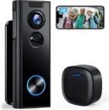 Wireless 2K Video Doorbell with Chime, 2-Way Audio, Human Detection, Night Vision, Works with Alexa and Google Assistant