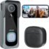 Smart Wireless Video Doorbell Camera with AI Detection, Night Vision, Cloud Storage, Battery Powered for Indoor Outdoor Use