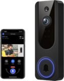 Wireless Video Doorbell with AI Detection, Night Vision, Two-Way Talk, Cloud Storage for Indoor/Outdoor Security
