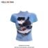 Women Bodycon T-Shirts Short Sleeve Tie Dye Tees Stretch Crop Tops Goblin Core 2000s Coquette Gyaru Aesthetic Kpop Kawaii Summe