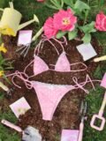 Women Halter String Thong Bikini Set Sexy Two Piece Tie Side String Floral Print Swimsuit Bathing Suits Y2k Beachwear