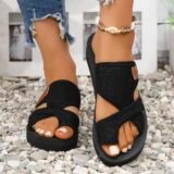 Women’s Fashionable Hollow Lightweight Breathable Comfortable Beach Vacation Style Sandals and Slippers