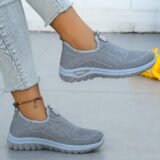 Women’s Summer New Breathable Slip-On Shoes Soft Bottom Lightweight Comfortable PVC Material Casual Shoes Easy to Wear