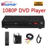 Woopker DVD Player DVD-238 HD 1080P Multimedia Digital TV Portable DVD Player Support DVD/CD/MP3/MP4/VCD Home Theater System KTV