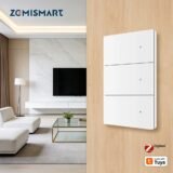 Zemismart Zigbee Smart Wall Light Switch No Neutral 1 2 3 Gangs PC Material Work with Tuya SmartThings Homekit Google Home