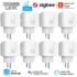 Avoir Tuya Wifi Power Socket Universal Plug 16A Zigbee Smart Life Electrical Outlets Voice Control Work With Alexa Google Home