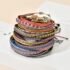 ZMZY Boho Jewelry Braided Bracelet For Women Hand Weave Bracelets Bohemian Pattern Friends Vintage Textile Pulseras Mujer