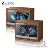 ZOEJOE Watch Winder 1 Slot 2 Slots PU Leather USB Cable Power Soft Pillow Watch Storage Box With Light Birthday Gift For Friends
