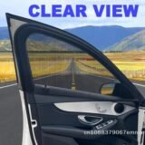 [ZYAS]4 PCS Car Window Shades, Stretchy Mesh Front Rear Side Window Sun Shades For Heat Block UV Protection